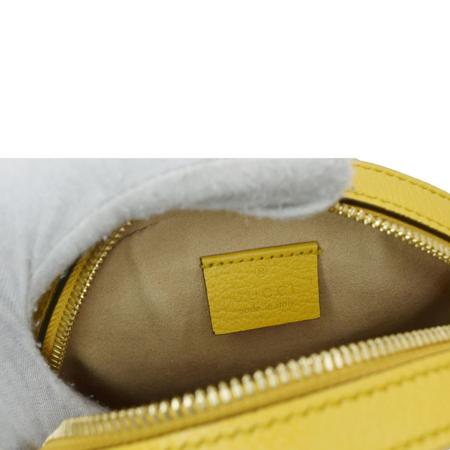 GUCCI Ophidia Mini Flora GG Round Supreme Monogram Web Crossbody Bag Yellow 550618