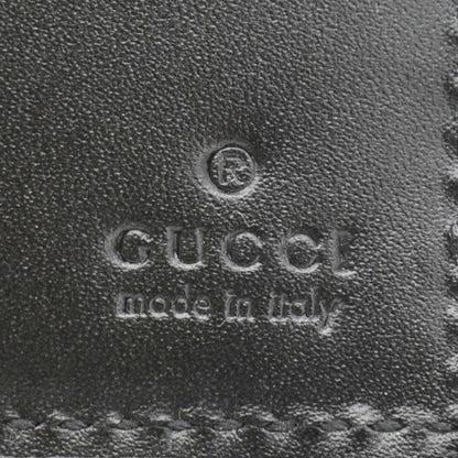 GUCCI Signature Web Leather Men's Bifold Wallet Black 408827
