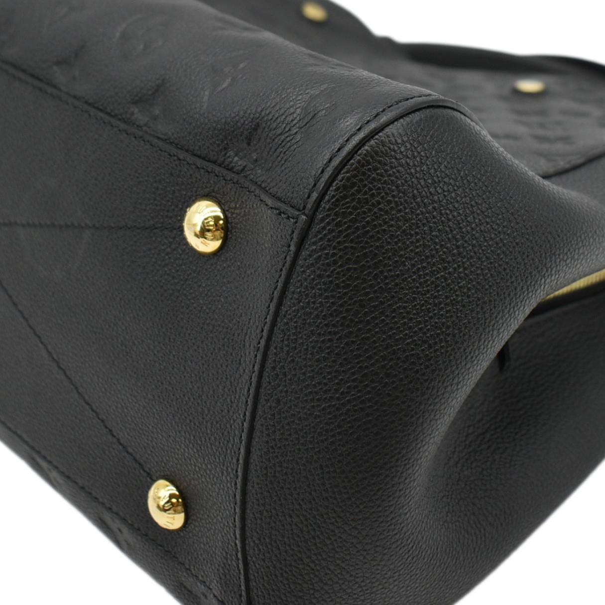 LOUIS VUITTON Montaigne MM Monogram Empreinte Shoulder Bag Black
