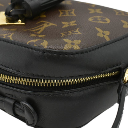 LOUIS VUITTON Saintonge Monogram Canvas Shoulder Bag Noir Black
