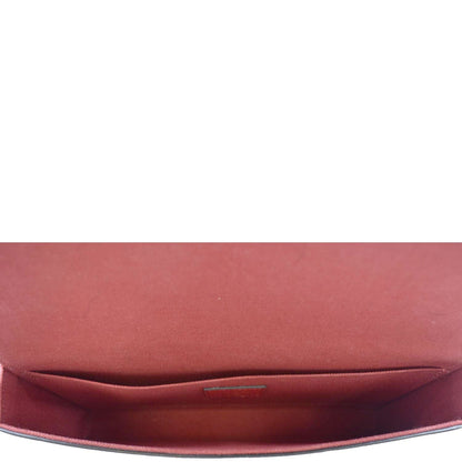 LOUIS VUITTON Felicie Monogram Empreinte Leather Pochette Crossbody Bag Red
