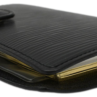 LOUIS VUITTON Ring Agenda Small Epi Leather Organizer Cover Black
