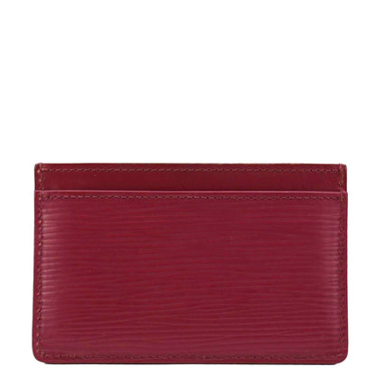 LOUIS VUITTON Epi Leather Card Holder Fuchsia