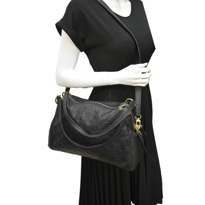 LOUIS VUITTON Ponthieu PM  Empreinte Leather Shoulder Bag Black