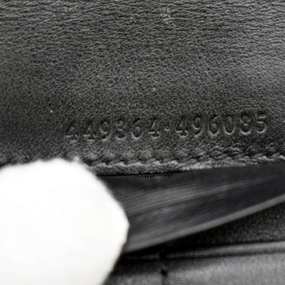 GUCCI Microguccissima Leather Zip Wallet Black 449364