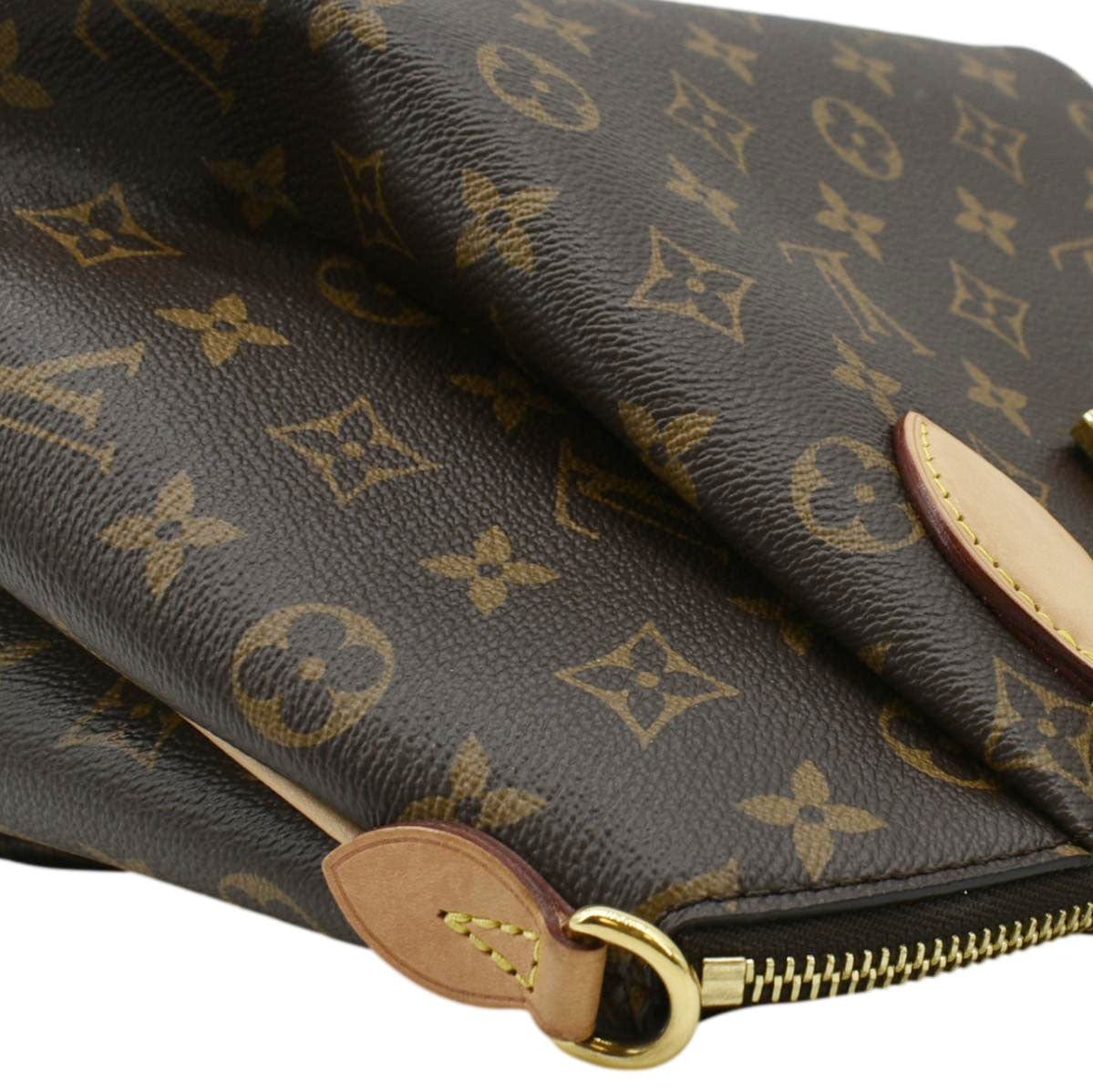 LOUIS VUITTON Rivoli PM Monogram Canvas Satchel Bag Brown