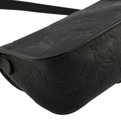 LOUIS VUITTON Diane Empreinte Leather Shoulder Bag Black