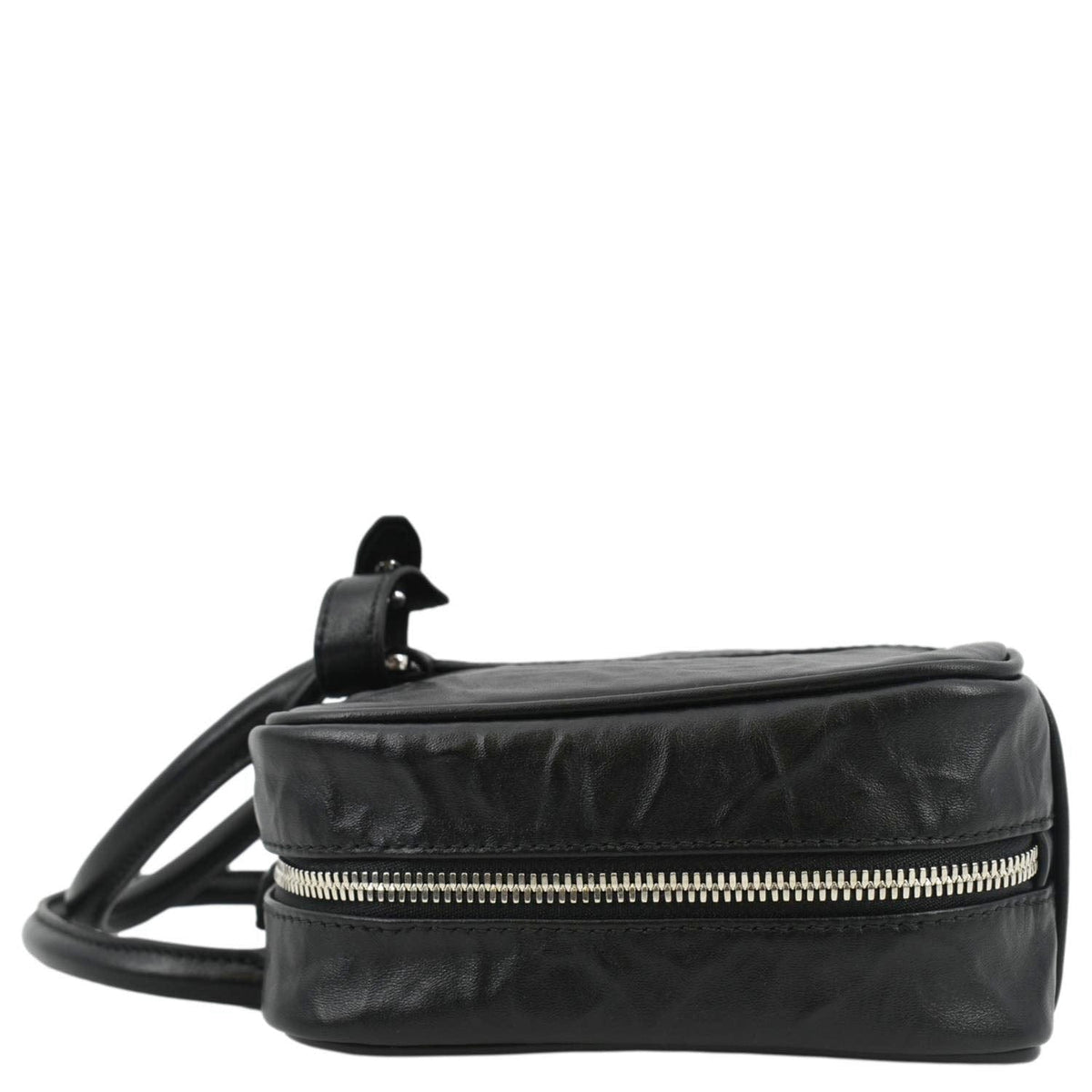 PRADA Re-edition 2001 Medium Antique Nappa Leather Shoulder Bag Black