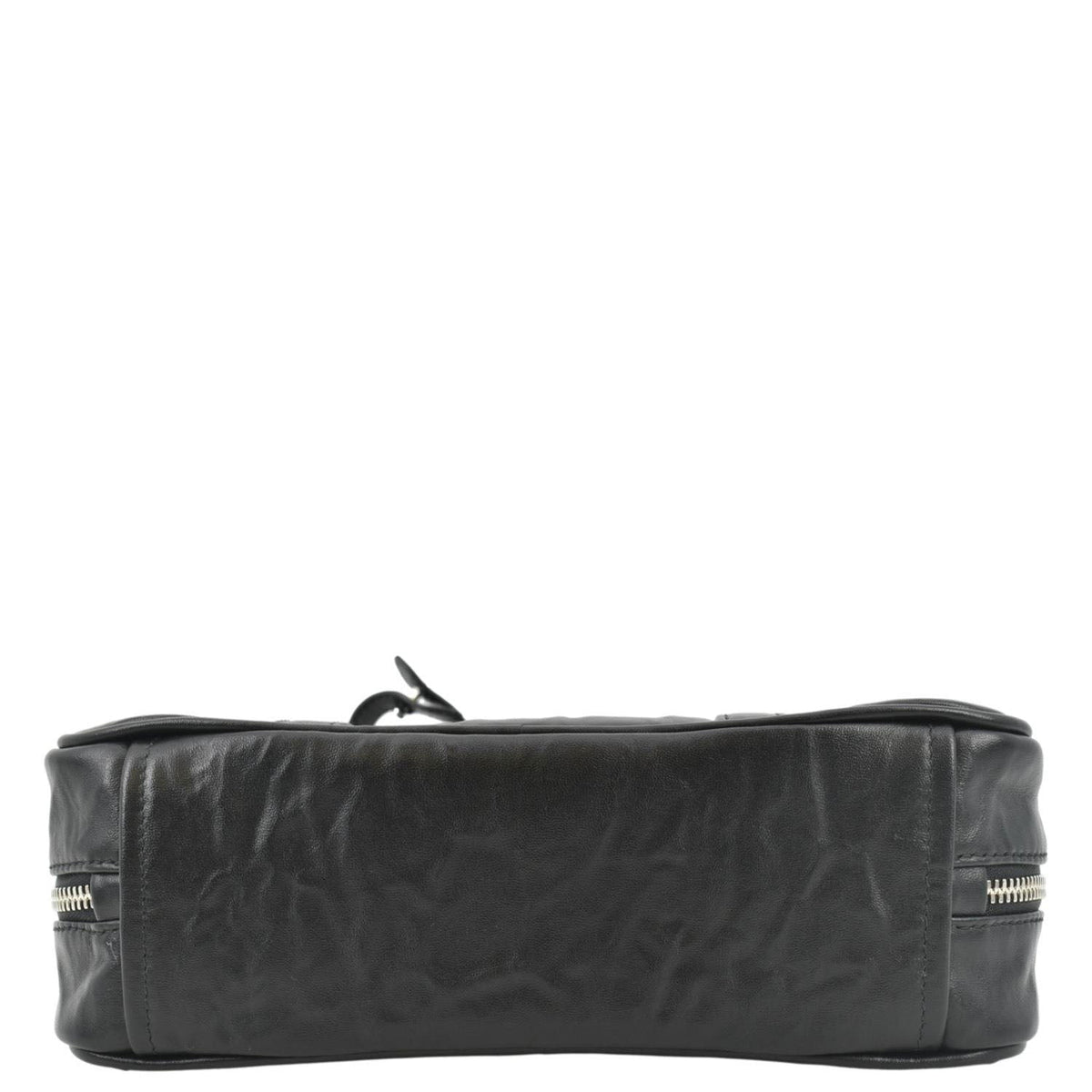 PRADA Re-edition 2001 Medium Antique Nappa Leather Shoulder Bag Black