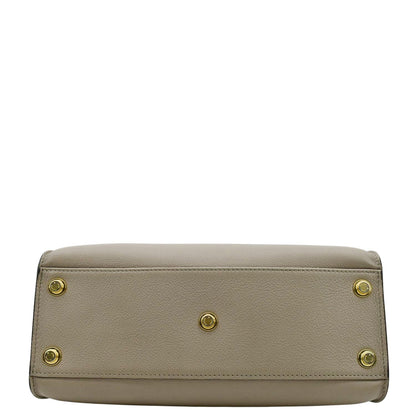 LOUIS VUITTON On My Side MM Leather Shoulder Bag Cream