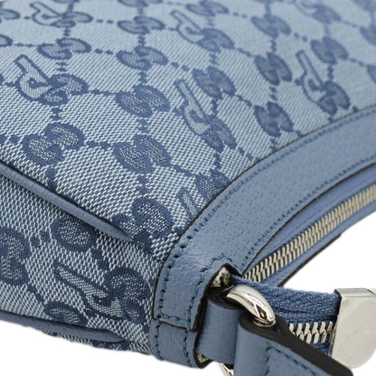 GUCCI X Palace Half Moon Mini GG-P Canvas Shoulder Bag Light Blue 723737
