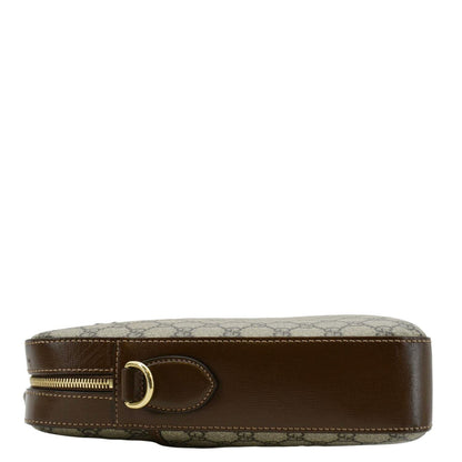 GUCCI Interlocking GG Supreme Canvas Briefcase Shoulder Bag Brown 674140