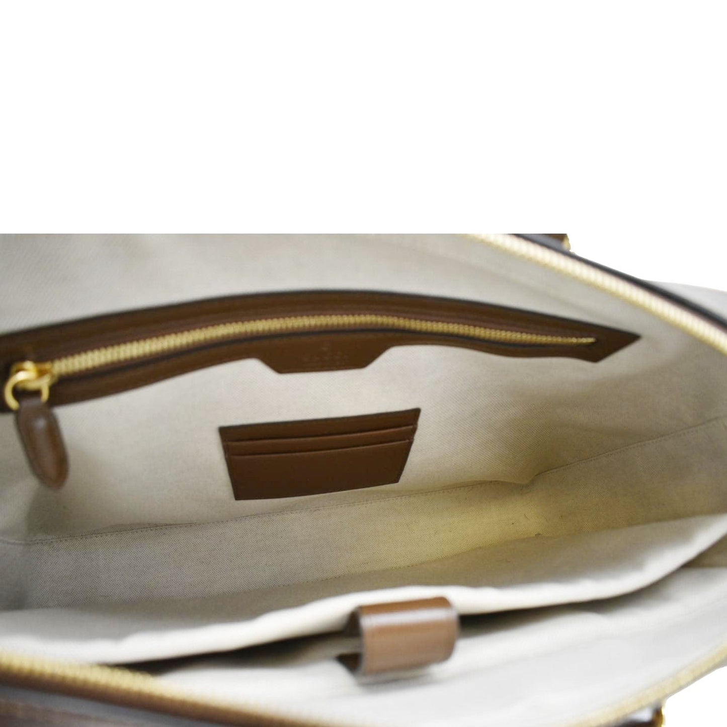 GUCCI Interlocking GG Supreme Canvas Briefcase Shoulder Bag Brown 674140