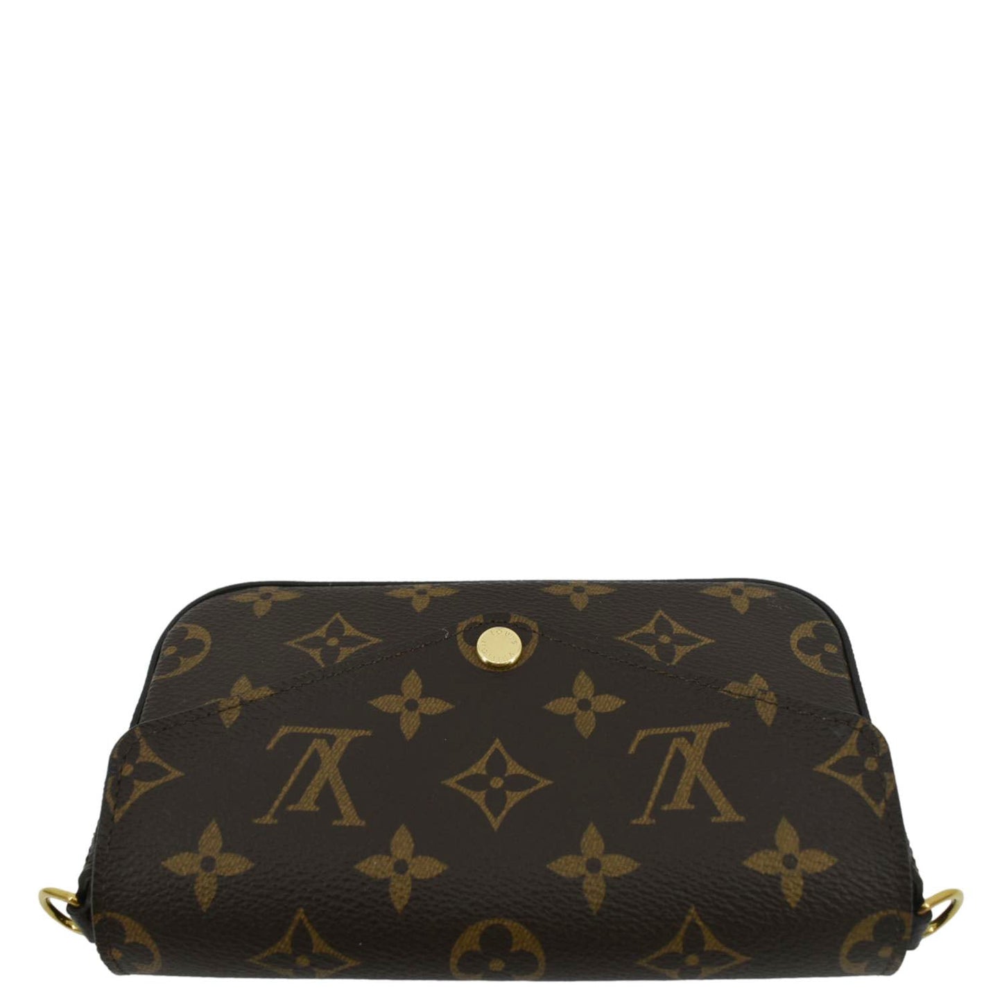 LOUIS VUITTON Felicie Strap & Go Pochette Monogram Canvas Crossbody Bag Khaki Green