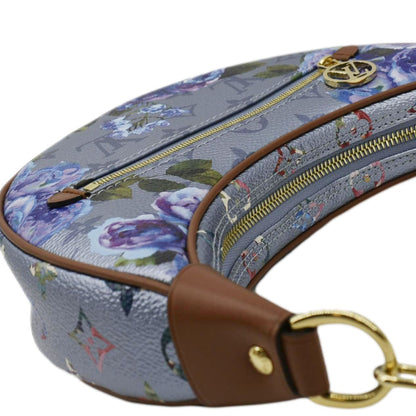 LOUIS VUITTON LV Garden Loop PM Metallic Monogram Satchel Bag Light Blue