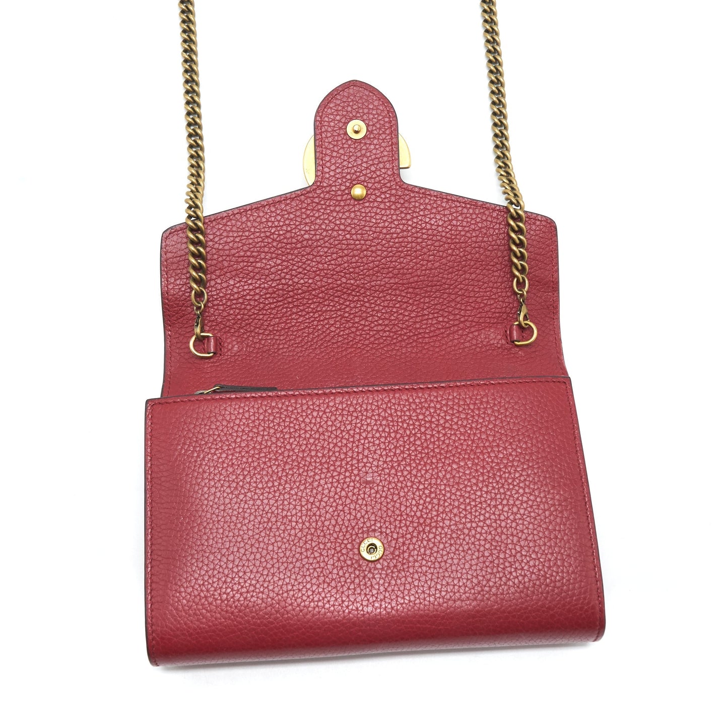 Gucci GG marmont Wallet on Chain Red