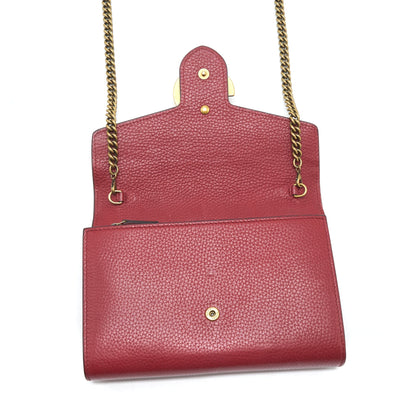 Gucci GG marmont Wallet on Chain Red