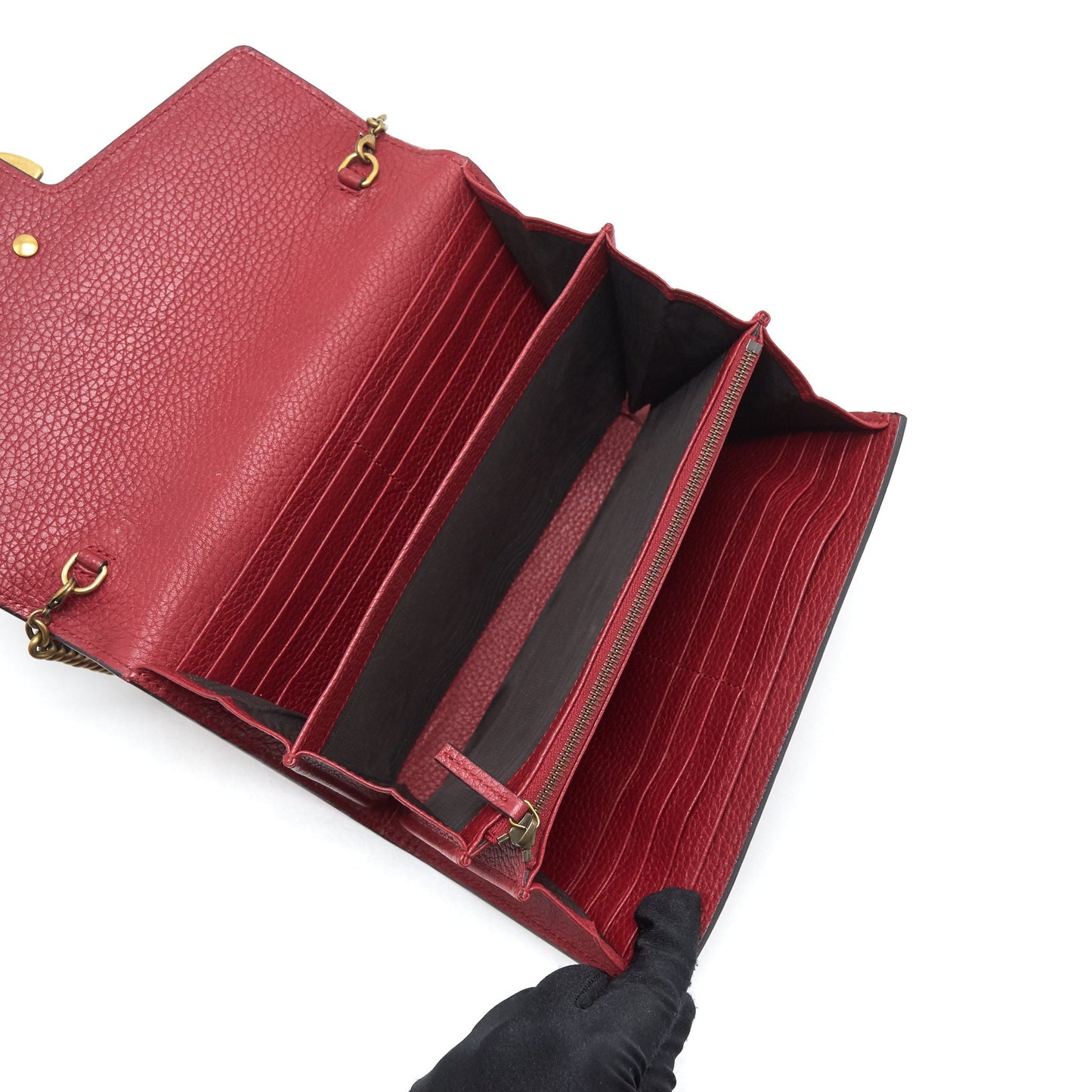 Gucci GG marmont Wallet on Chain Red