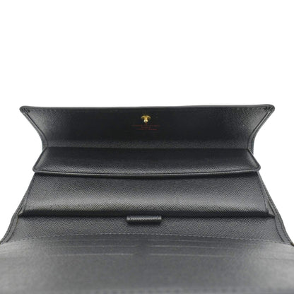 LOUIS VUITTON Epi Leather Long Wallet Black