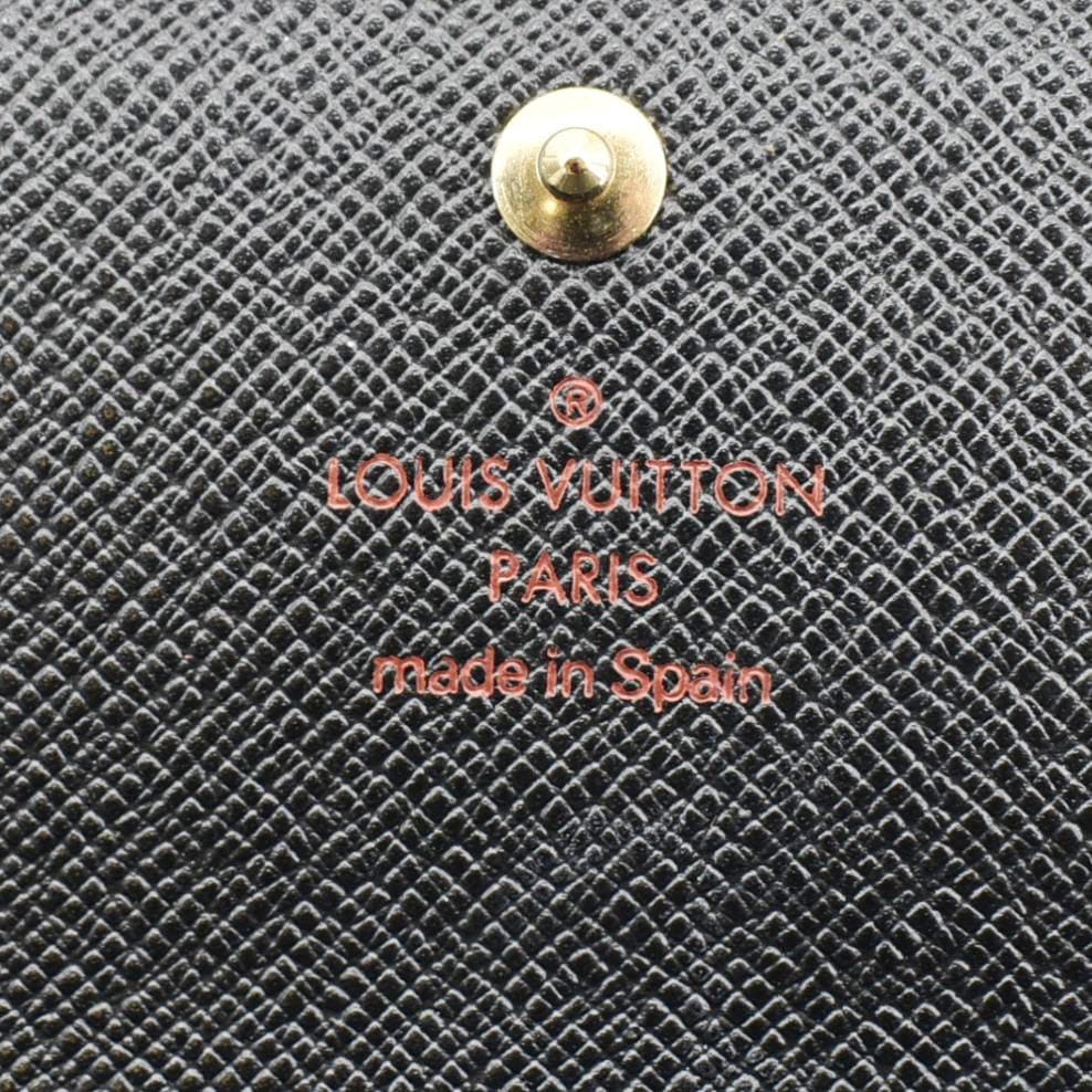 LOUIS VUITTON Epi Leather Long Wallet Black