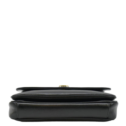 GUCCI Linea Marina Small Chain Leather Shoulder Bag Black 576421