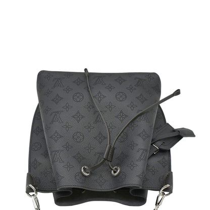 LOUIS VUITTON Muria Mahina Perforated Leather Shoulder Bag Black