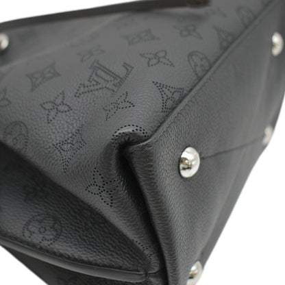 LOUIS VUITTON Muria Mahina Perforated Leather Shoulder Bag Black