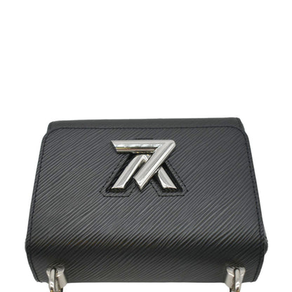LOUIS VUITTON Mini LV Twist Epi Leather Shoulder Bag Black