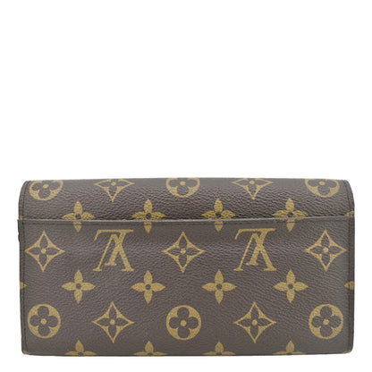 LOUIS VUITTON Sarah Monogram Canvas Wallet Brown