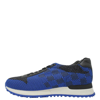 LOUIS VUITTON Runaway Trainer Damier Leather Sneakers Blue US 6