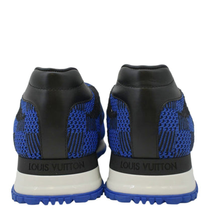 LOUIS VUITTON Runaway Trainer Damier Leather Sneakers Blue US 6