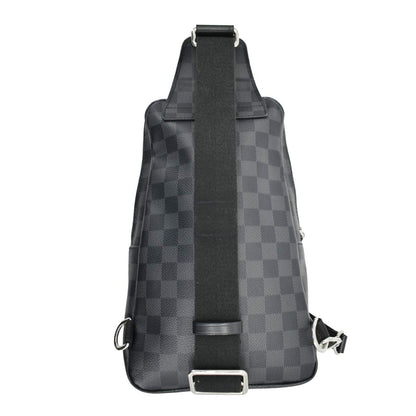 LOUIS VUITTON Avenue Sling Damier Graphite Backpack Bag Black