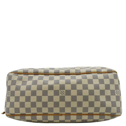 LOUIS VUITTON Delightful MM Damier Azur Hobo Shoulder Bag White