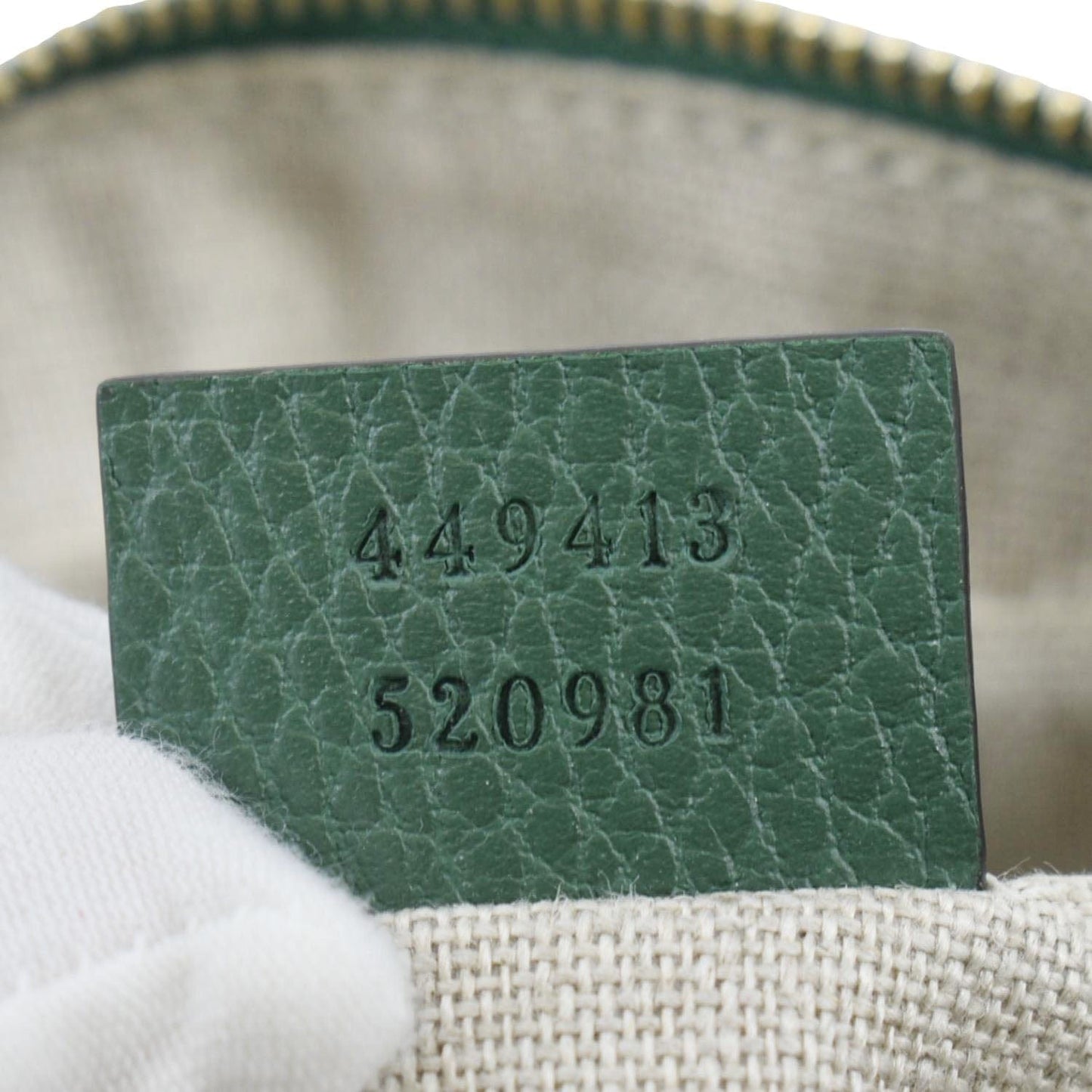 GUCCI Bree GG Canvas Leather Crossbody Bag Green 449413