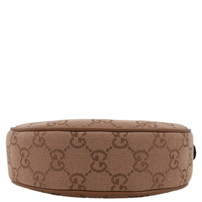 GUCCI Mini Ophidia Jumbo GG Supreme Canvas Hobo Bag Pink 658551