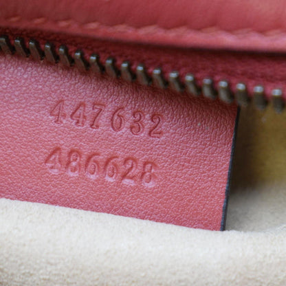 GUCCI GG Marmont Small Matelasse Chevron Leather Crossbody Camera Bag Red 447632