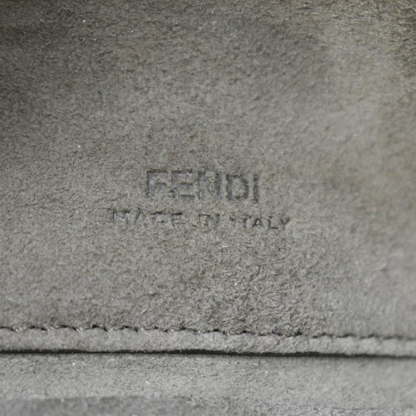 FENDI Baguette Mini Zucca Canvas Shoulder Bag Brown