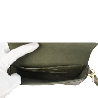 LOUIS VUITTON Felicie Strap & Go Monogram Canvas Crossbody Bag Brown