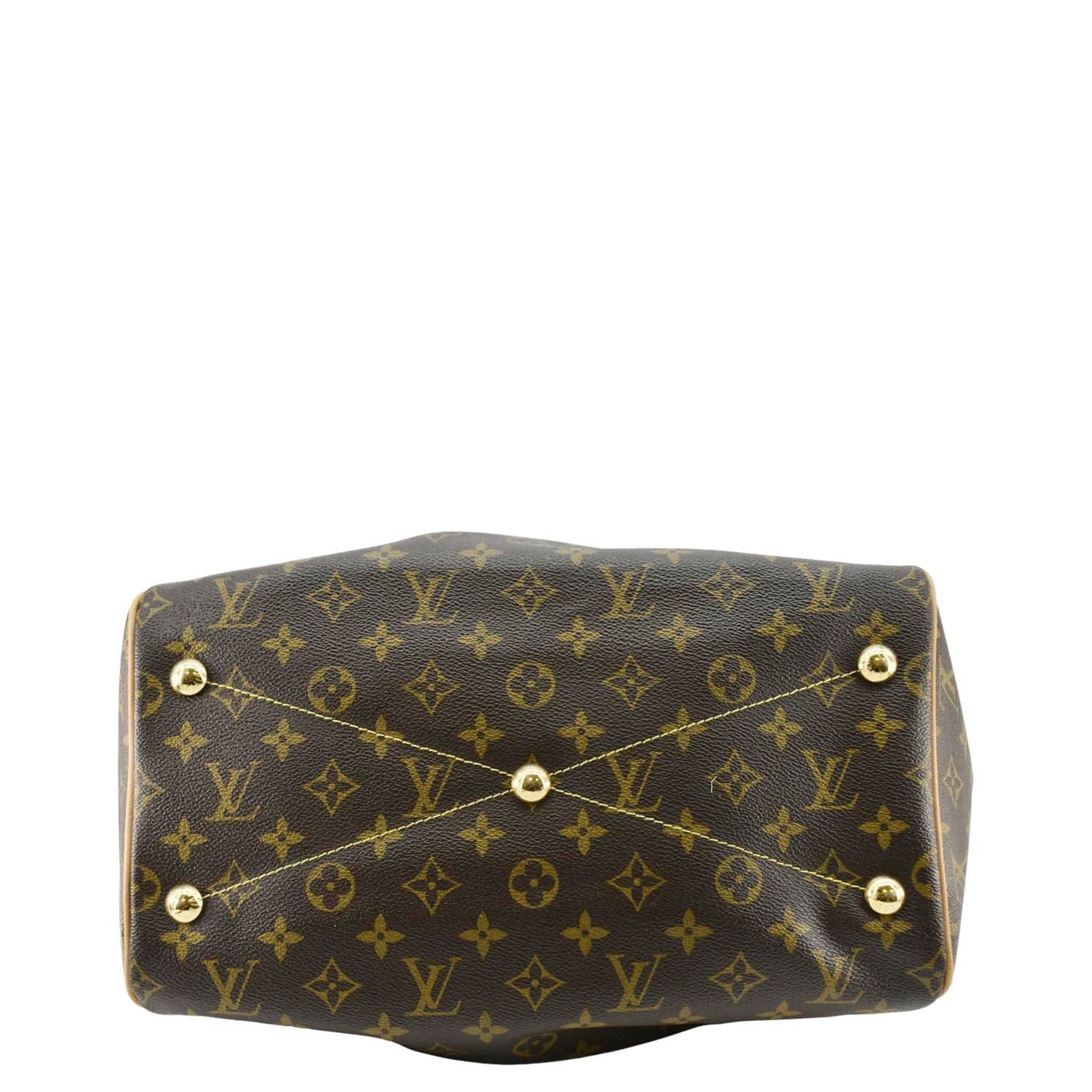 LOUIS VUITTON Tivoli GM Monogram Canvas Satchel Bag Brown