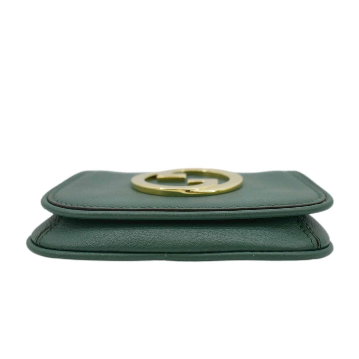 GUCCI Mini Blondie Leather Crossbody Bag Green 698635