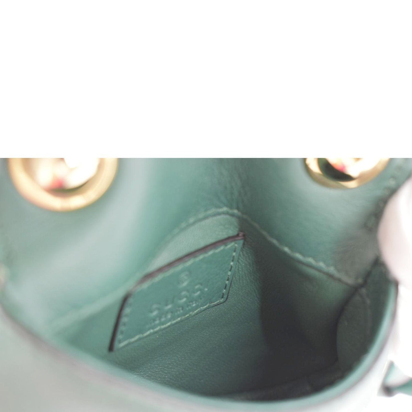 GUCCI Mini Blondie Leather Crossbody Bag Green 698635