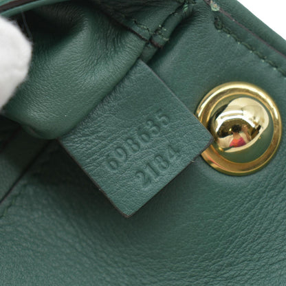 GUCCI Mini Blondie Leather Crossbody Bag Green 698635