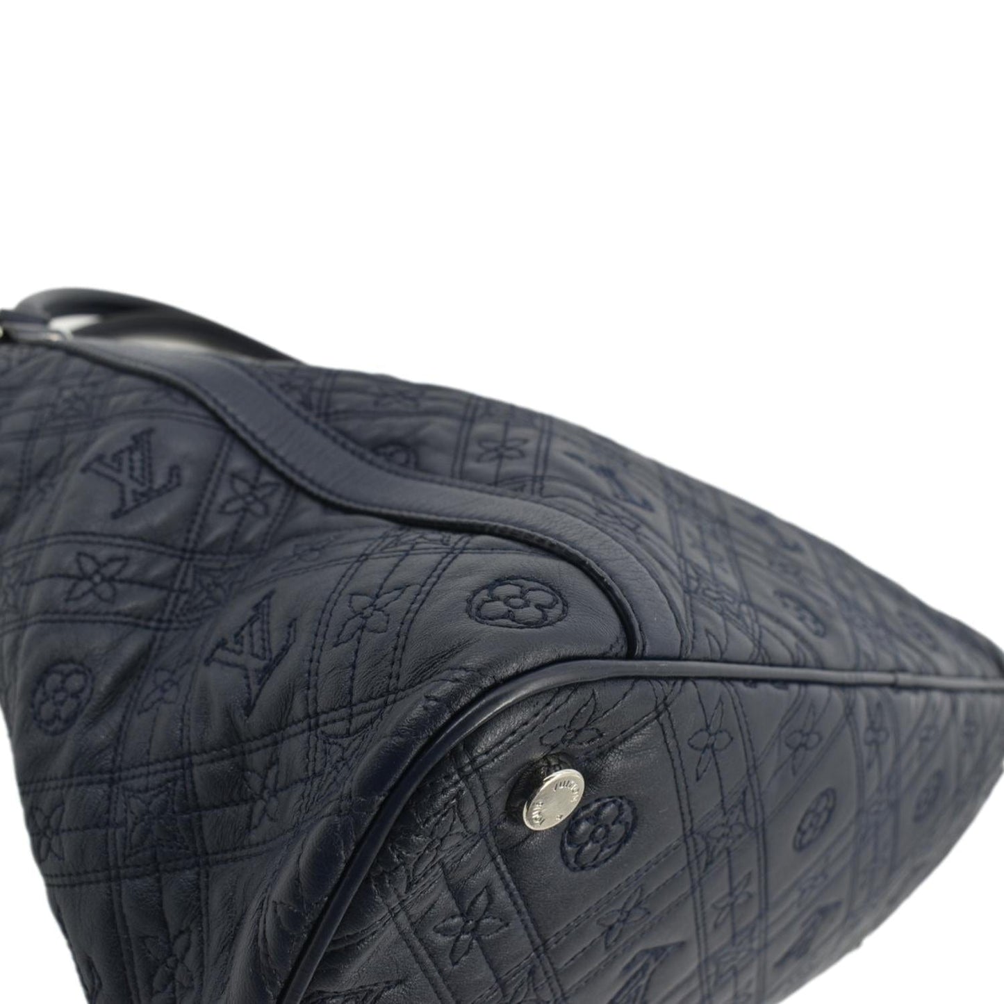 LOUIS VUITTON Antheia Ixia MM Leather Shoulder Bag Blue