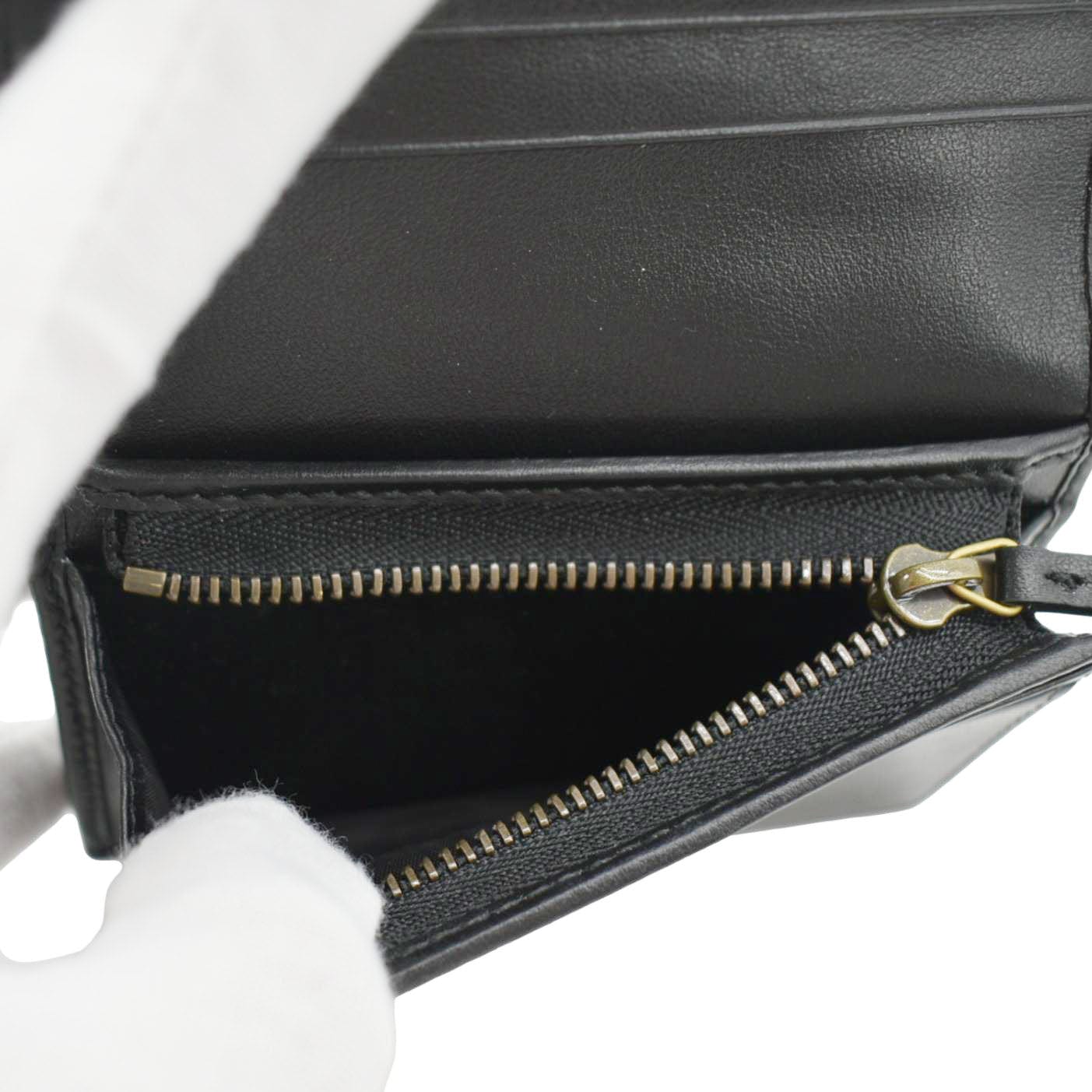 Gucci Marmont GG Matelasse Leather Card Case Wallet Black 466492