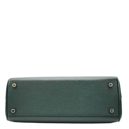 GUCCI Zumi Small Leather Top Handle Shoulder Bag Green