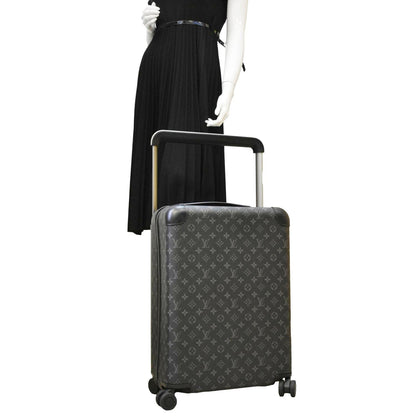 LOUIS VUITTON Horizon 55 Monogram Eclipse Canvas Rolling Suitcase Black