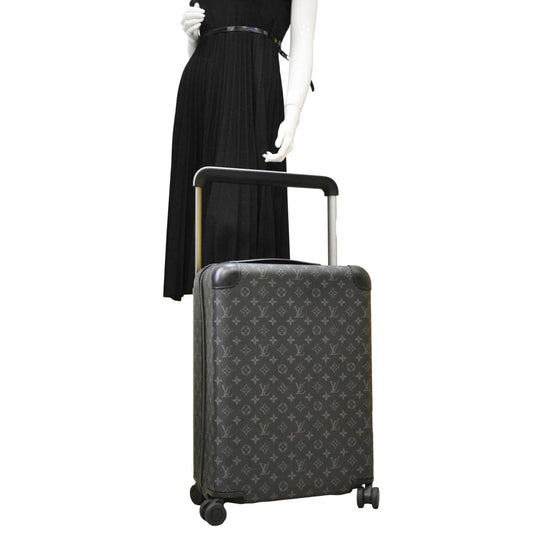 LOUIS VUITTON Horizon 55 Monogram Eclipse Canvas Rolling Suitcase Black