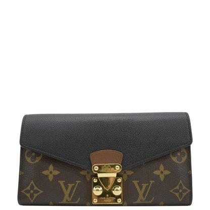 LOUIS VUITTON Pallas Monogram Canvas Wallet Brown