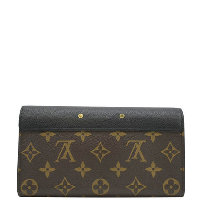 LOUIS VUITTON Pallas Monogram Canvas Wallet Brown