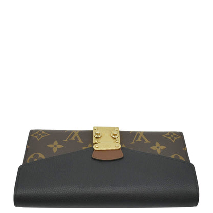 LOUIS VUITTON Pallas Monogram Canvas Wallet Brown